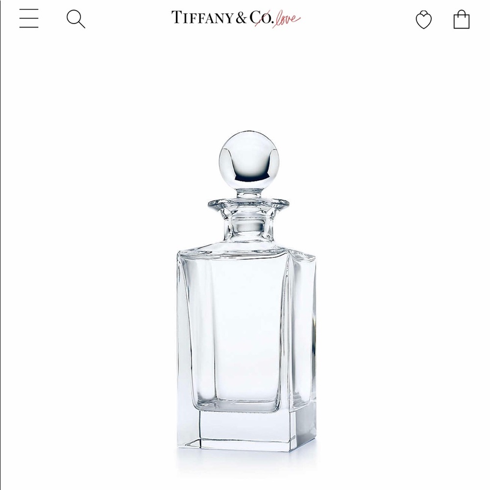 Tiffany &co lead crystal classic square decanter